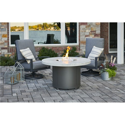Outdoor Greatroom White Onyx Chat High Fire Pit Table
