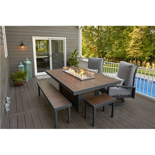 Outdoor Greatroom Kenwood Linear Dining Height Fire Table